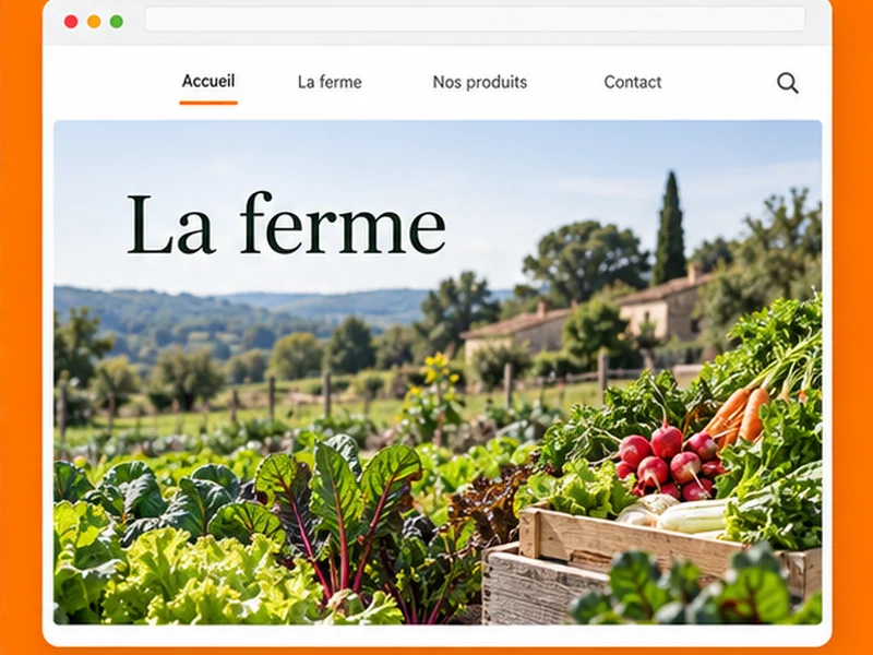 Exemple illustratif de site pour Agriculteur/Élevage : votre exploitation