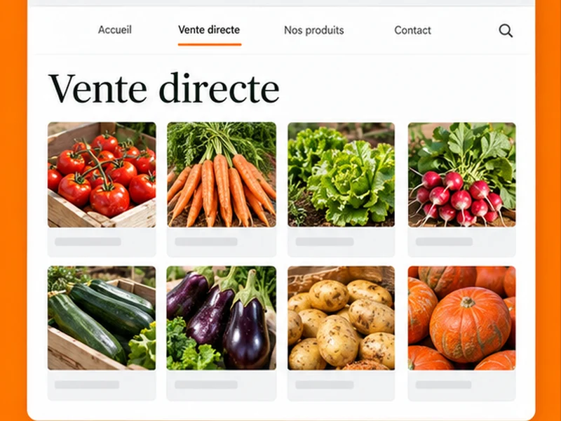Exemple illustratif de site pour Agriculteur/Élevage : vos débouchés