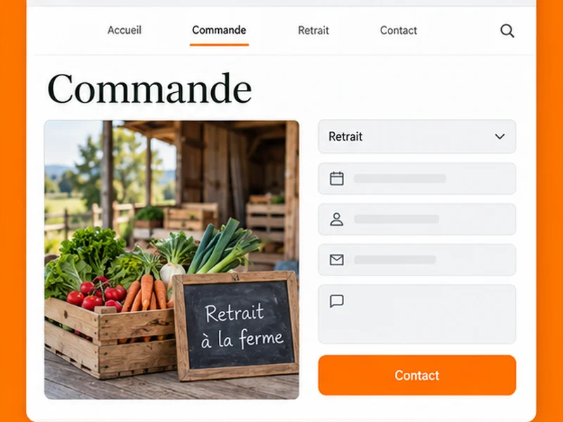 Exemple illustratif de site pour Agriculteur/Élevage : votre proximité