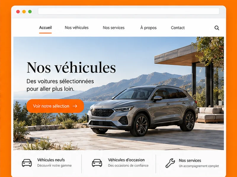 Exemple illustratif de site pour Automobile : votre établissement