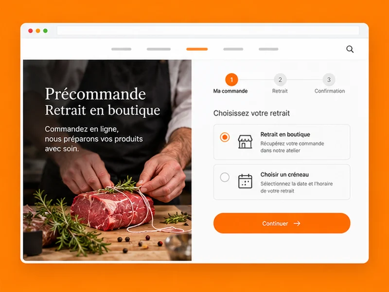 Exemple illustratif de site pour Bouchers : votre magasin