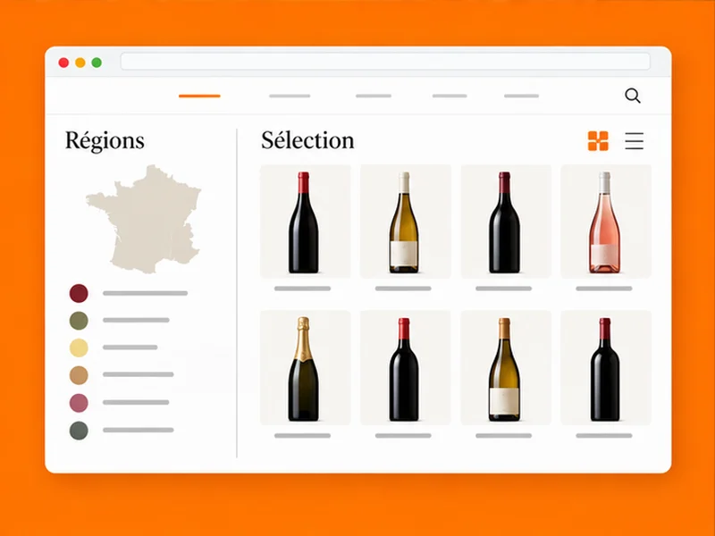 Exemple illustratif de site pour Cavistes : vos commandes