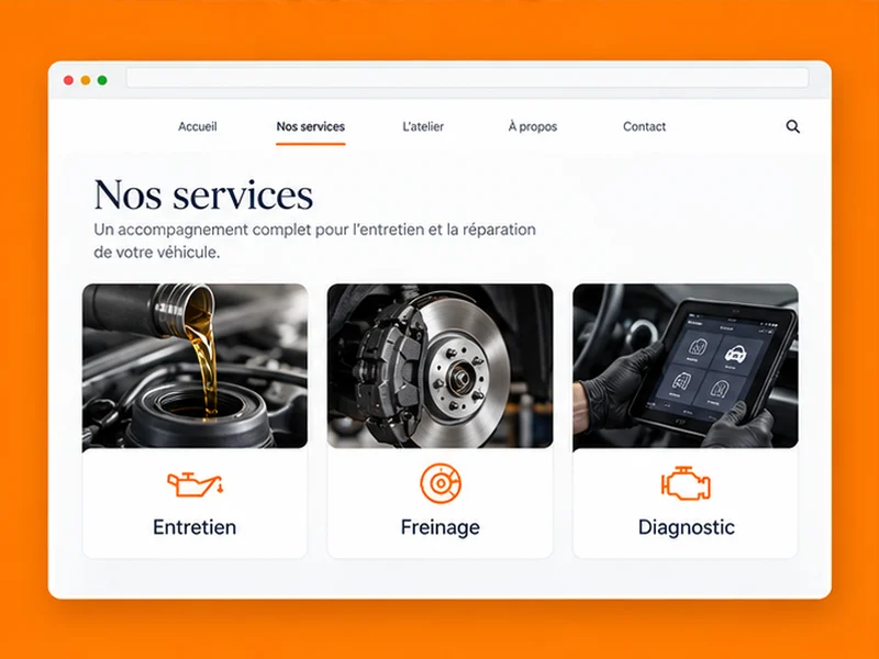 Exemple illustratif de site pour Garagistes : vos demandes