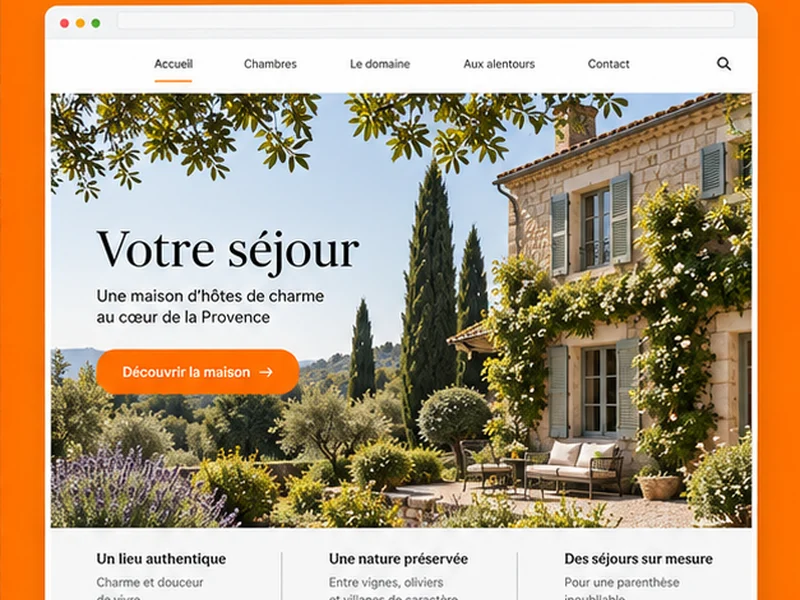 Exemple illustratif de site pour Hébergement : vos hébergements