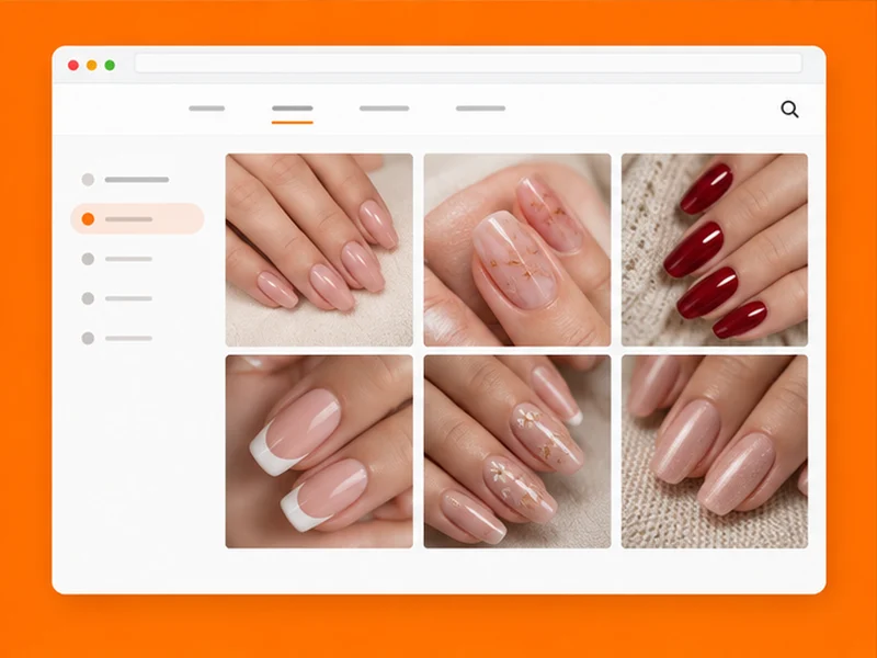 Exemple illustratif de site pour Onglerie : vos prestations