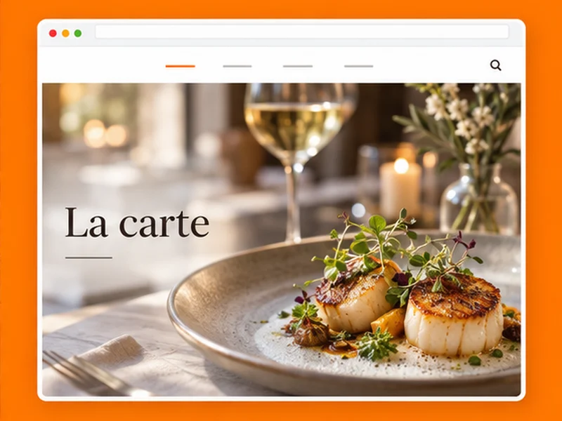 Exemple illustratif de site pour Restauration : votre cuisine