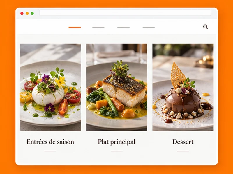 Exemple illustratif de site pour Restauration : vos réservations