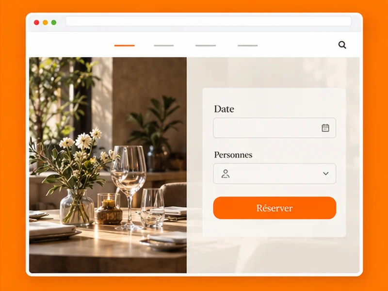 Exemple illustratif de site pour Restauration : votre fréquentation