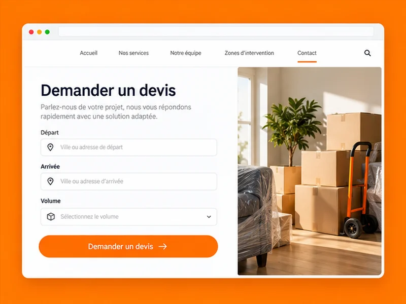 Exemple illustratif de site pour Transport : votre organisation
