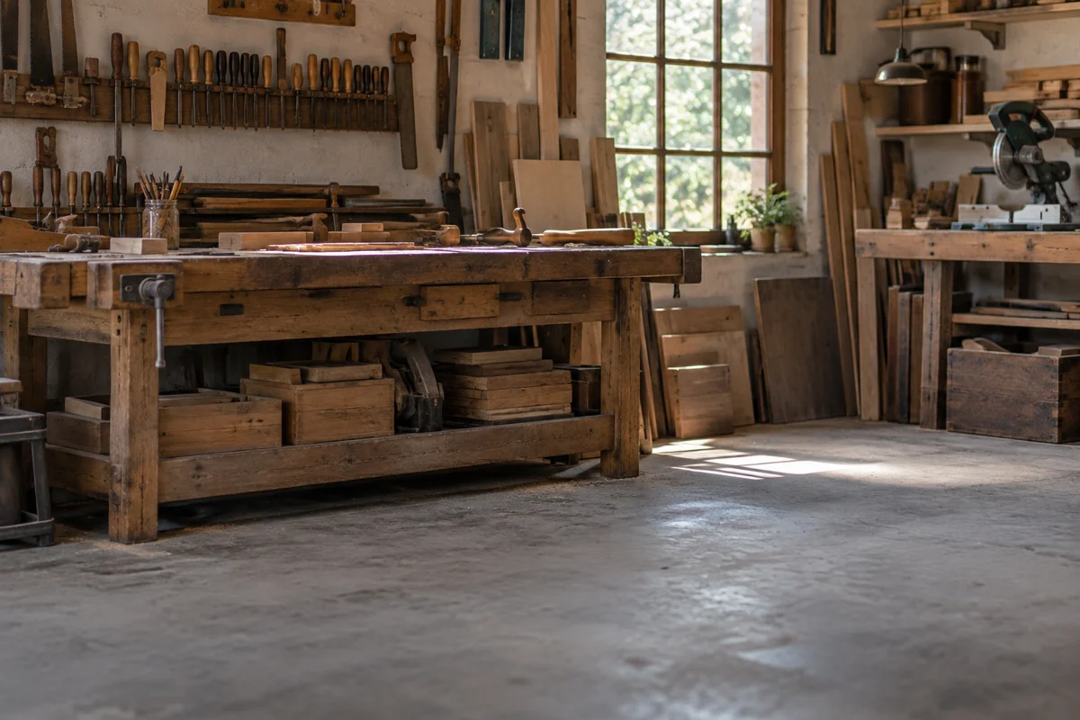 Atelier illustratif d’un artisan du bâtiment