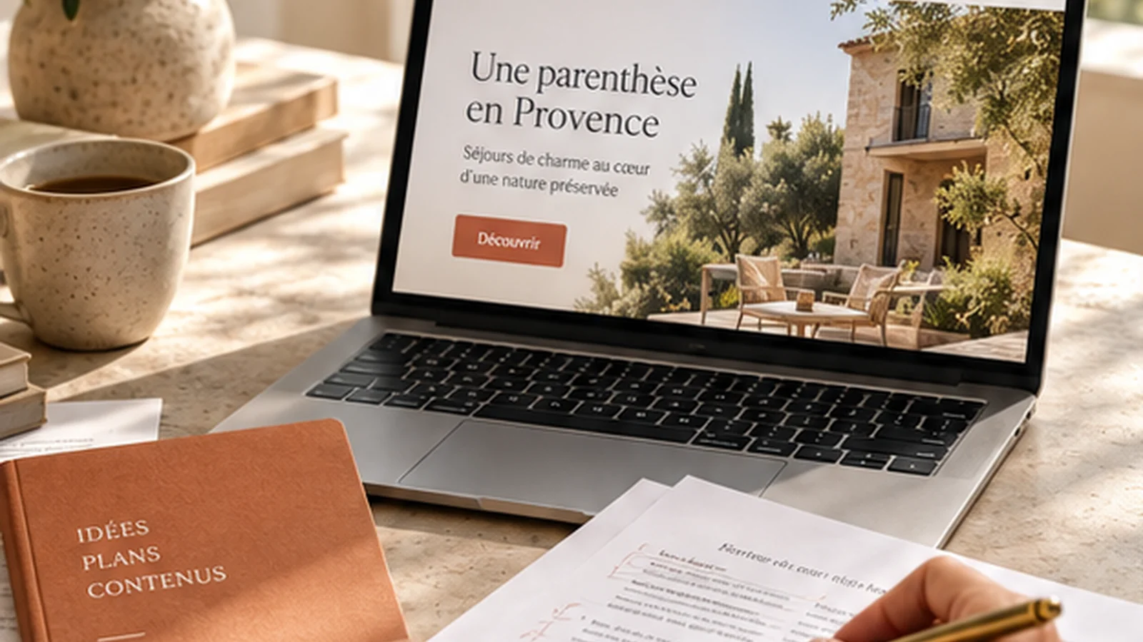 Illustration d’un travail de rédaction et de relecture de contenus web