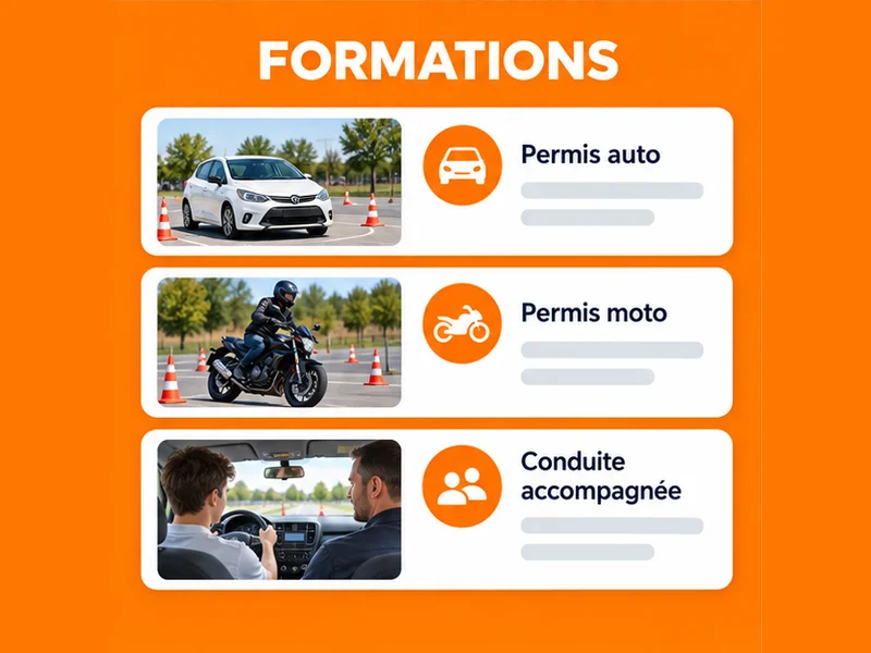 Illustration de fiche Google pour Auto-école : vos formations