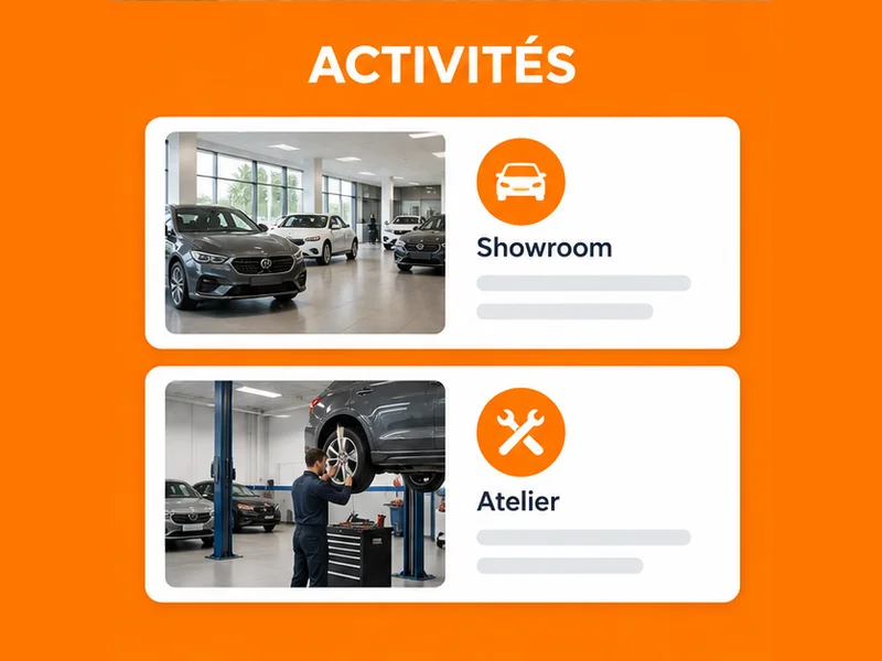Illustration de fiche Google pour Automobile : vos activités