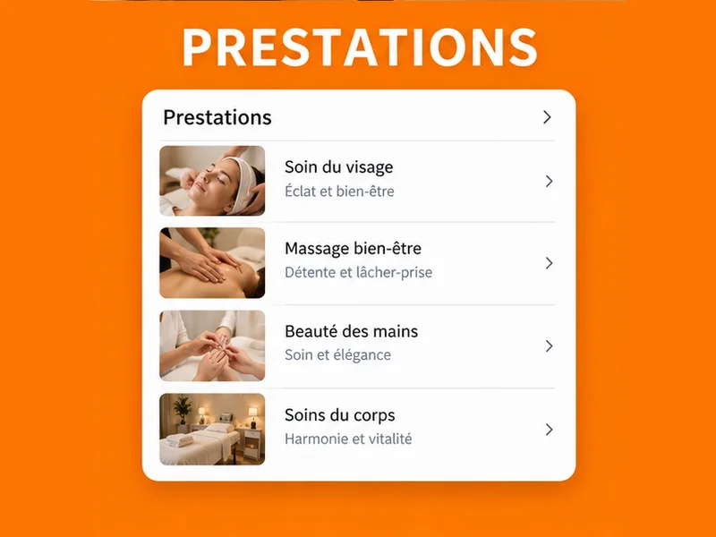Illustration de fiche Google pour Beauté/Bien-être et Santé : votre univers