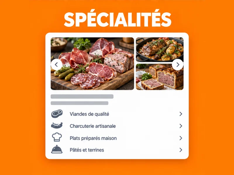 Illustration de fiche Google pour Bouchers : vos spécialités