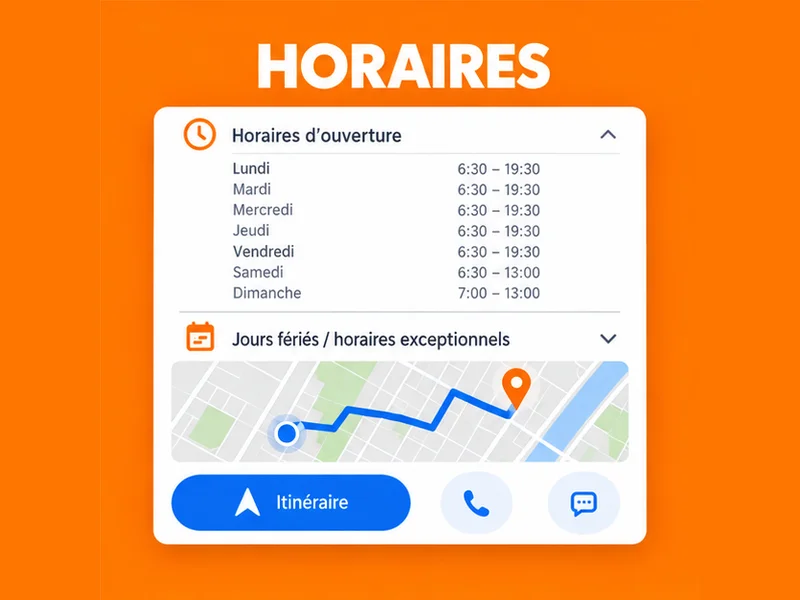 Illustration de fiche Google pour Boulangers : vos horaires