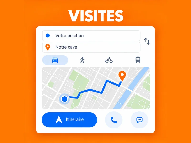 Illustration de fiche Google pour Cavistes : vos visites