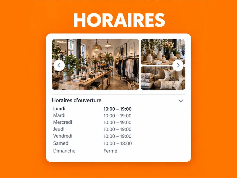Illustration de fiche Google pour Commerce : donner envie