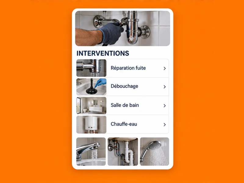 Illustration de fiche Google pour Plombiers : vos services