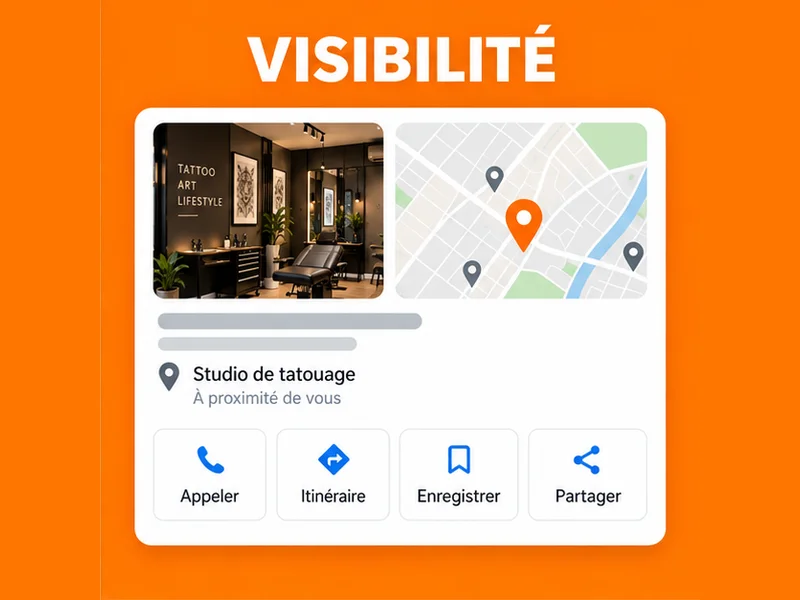 Illustration de fiche Google pour Salon de tatouage : votre studio