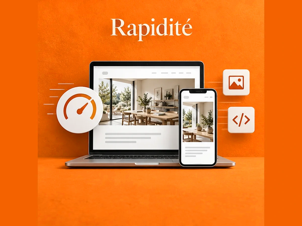 Illustration de performances web sur ordinateur et mobile